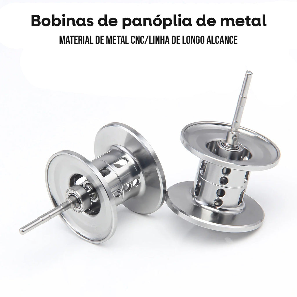 Carretilha Silver Wings com Alto Desempenho | 7.2:1 Relação|Drag 10Kg