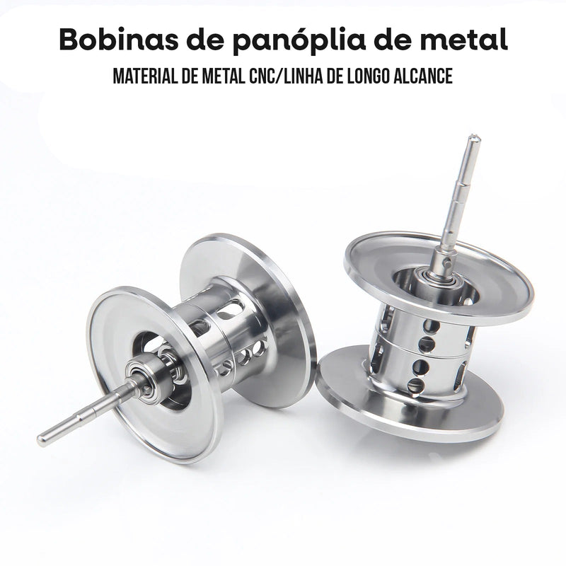 Carretilha Silver Wings com Alto Desempenho | 7.2:1 Relação|Drag 10Kg