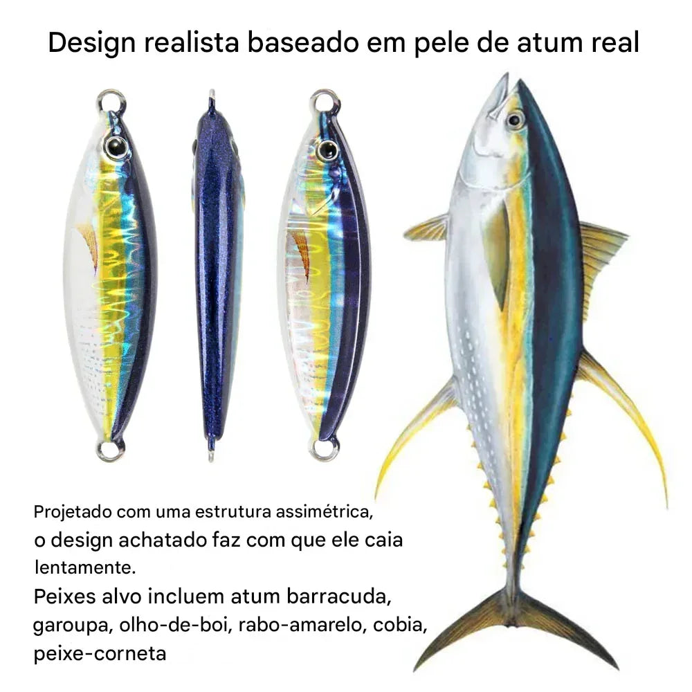 Isca Artificial Tuna | Brilho Noturno | Fundo | 1 Unidade