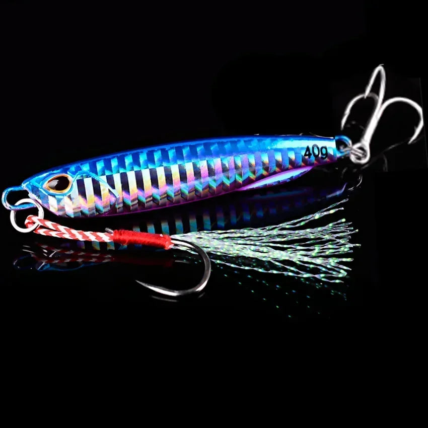 Kit 5 Iscas Metal Jig com Caixa – 10g a 60g | Isca Artificial para Pesca em Água Salgada e Doce