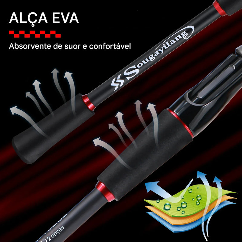 Vara de Pesca Sougayilang 1.8m-2.1m Max Drag 10kg