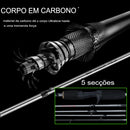 Conjunto de Vara e Carretilha Pescando Online 1,7m Carbono - Drag Máx 10kg + Linha PE Grátis Sougayilang - Pescando Online