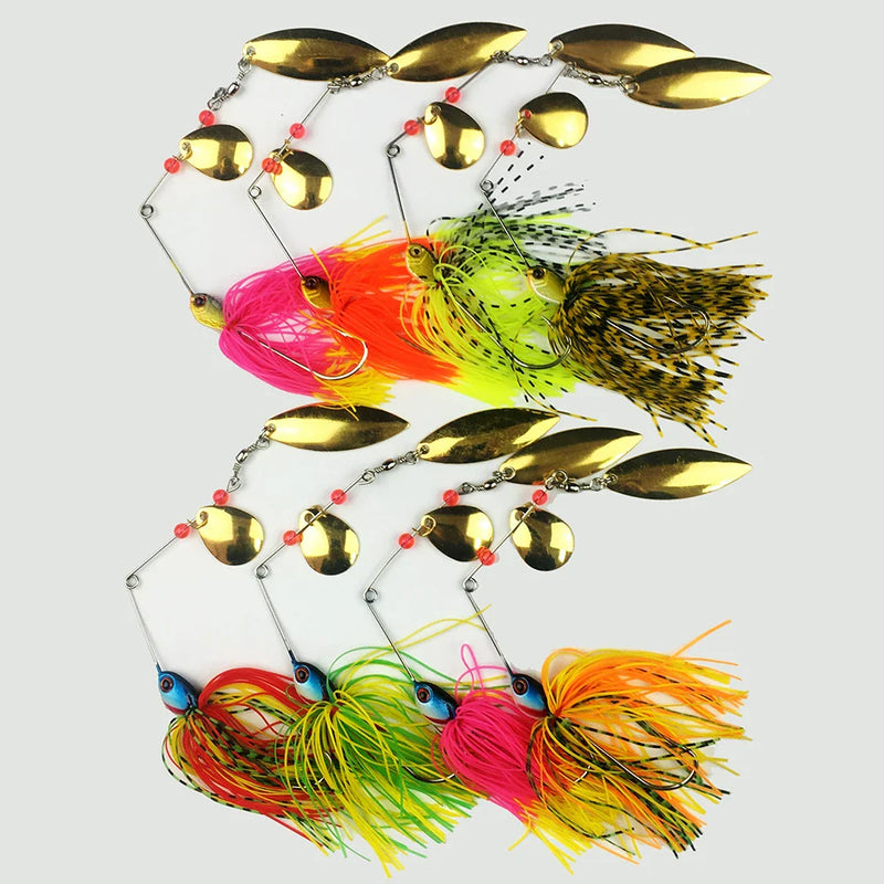 Kit Iscas Spinner | Longo Arremesso e Brilho Intenso | 8 Unidades