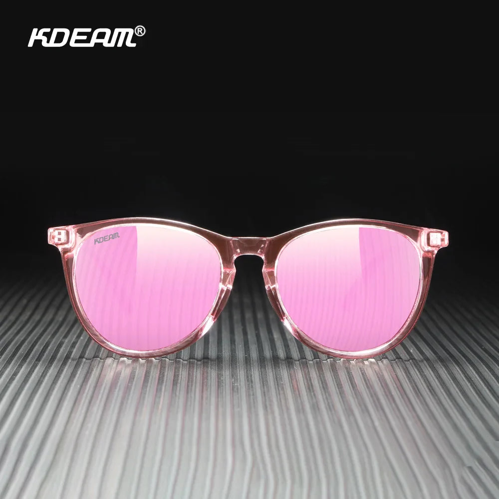 Óculos de Sol Feminino Polarizado Pescando Online | KDEAM Oversized Redondo - Pescando Online
