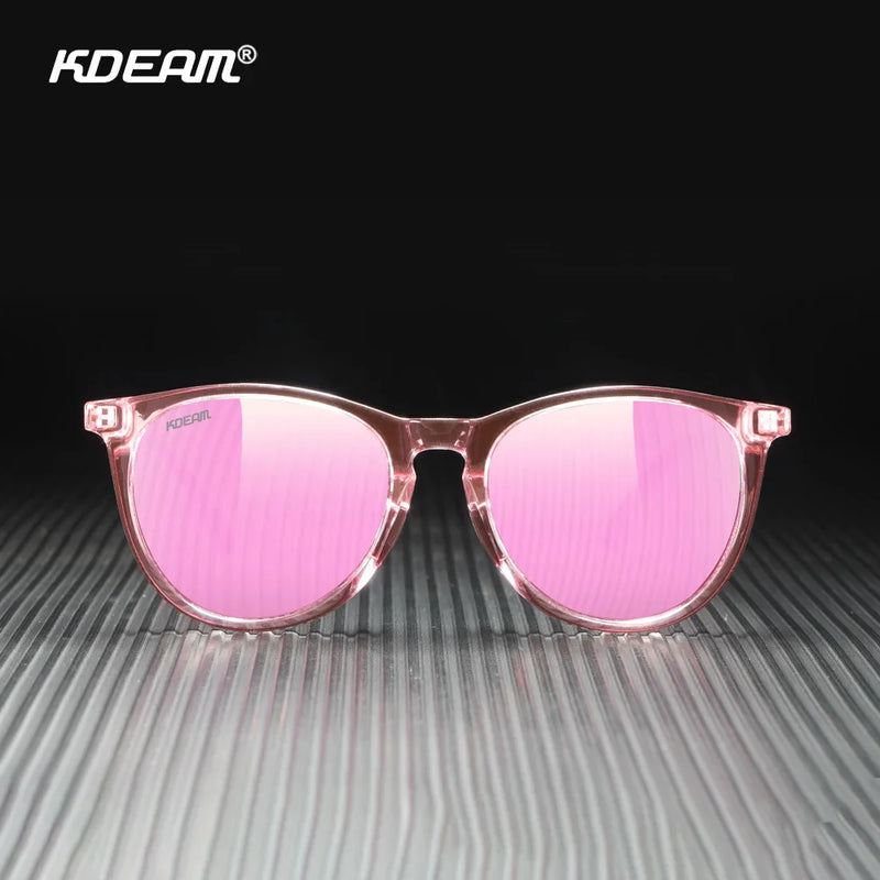 Óculos de Sol Feminino Polarizado Pescando Online | KDEAM Oversized Redondo - Pescando Online