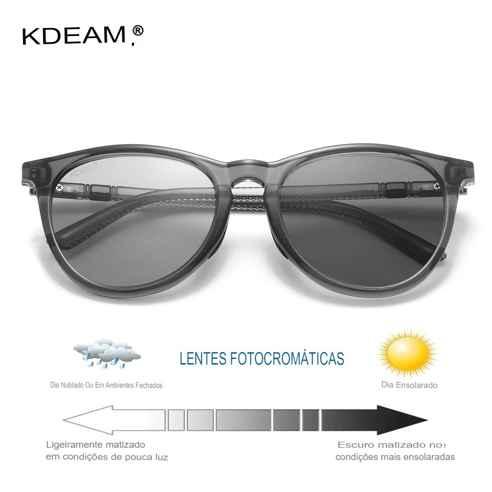 Óculos de Sol Feminino Polarizado Pescando Online | KDEAM Oversized Redondo - Pescando Online