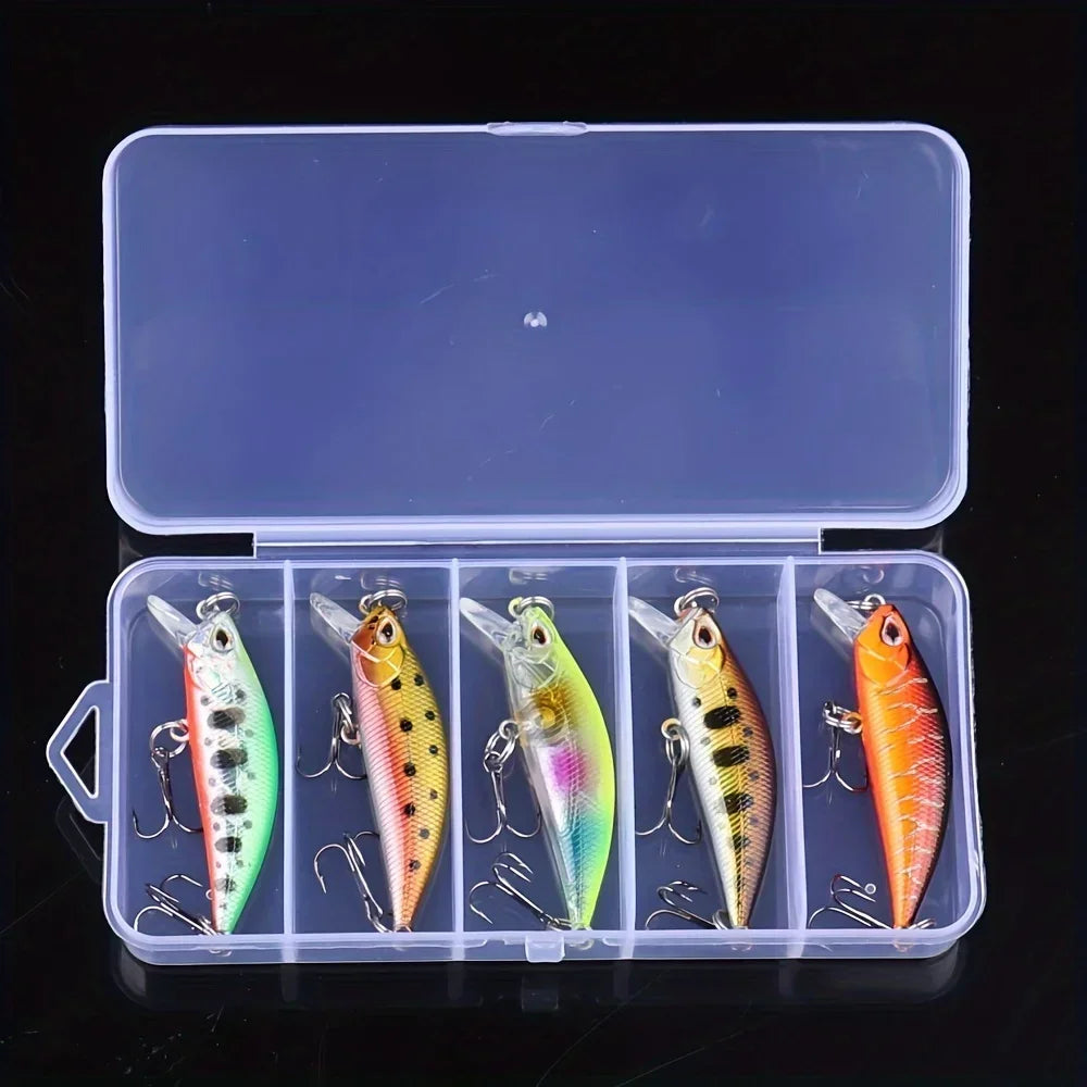 Kit 5 Iscas Jerkbaits Fisgada Garantida – Modelo Japonês