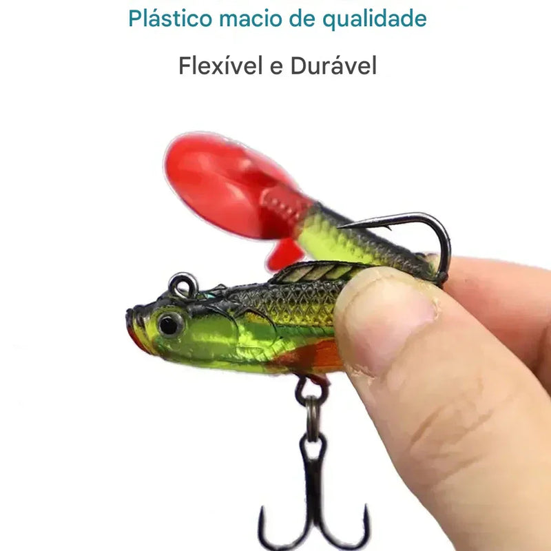 Iscas Artificiais Shad Silicone - Ultra Realistas e Eficientes | 6 Unidades