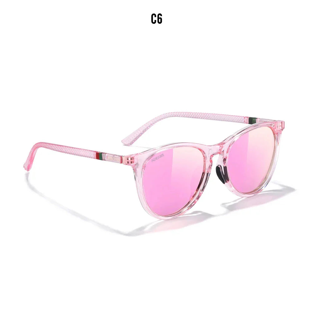 Óculos de Sol Feminino Polarizado Pescando Online | KDEAM Oversized Redondo - Pescando Online