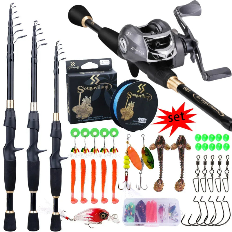 Kit Completo de Pesca Com Carretilha | Pescando Online | Sougayling - Pescando Online