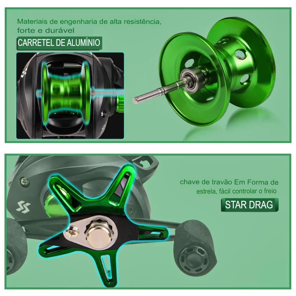 Carretilha Pescando Online | Sougayilang - Drag 10kg - Pescando Online