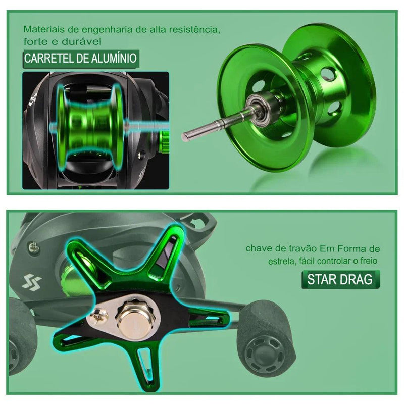 Carretilha Pescando Online | Sougayilang - Drag 10kg - Pescando Online