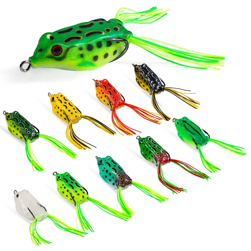 Kit de Iscas Frog (Sapinho) Pescando Online - Isca Superfície 10 Peças - Pescando Online
