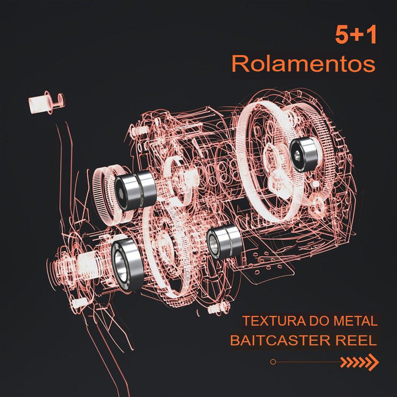 Carretilha Pescando Online | Haut Ton Matel Master 6.2:1| 6Kg Drag - Pescando Online