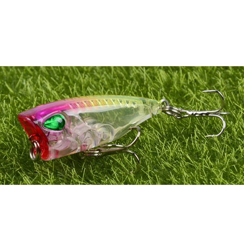 Iscas Mini Popper Superfície | Barulho Atraente | 5 Unidades