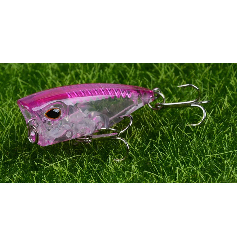 Iscas Mini Popper Superfície | Barulho Atraente | 5 Unidades